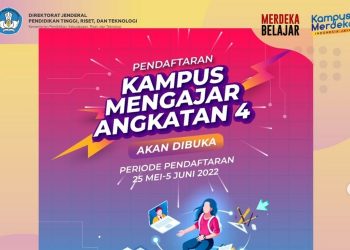 Flyer pengumuman pendaftaran program Kampus Mengajar Angkatan IV. (Sumber: Kompas.com)