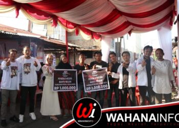 Relawan Prabowo Gibran Penerus Negeri Memberikan Bantuan 1 Juta Rupiah Kepada 5 Orang Yang Memiliki Usaha Kecil, Medan Amplas, Kota Medan.
