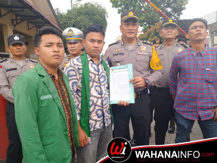 PD Ikatan Pelajar Al-Washliyah Asahan Menyampaikan Aspirasi Ikatan Pelajar Alwashliyah Diterima Oleh Kabag OPS Polres Asahan